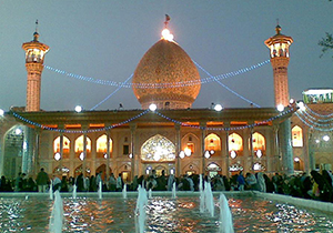 حرم مطهر شاهچراغ (ع) غرق در نور و شادمانی