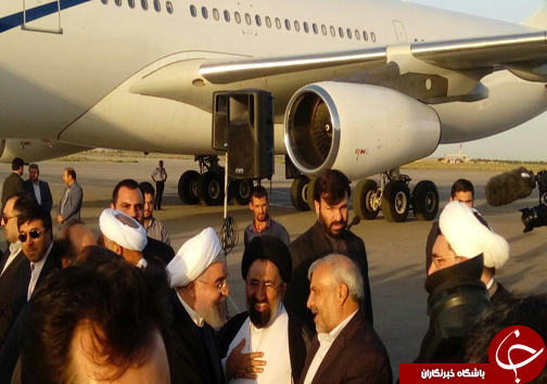 رئیس جمهور وارد مشهد شد+تصاویر