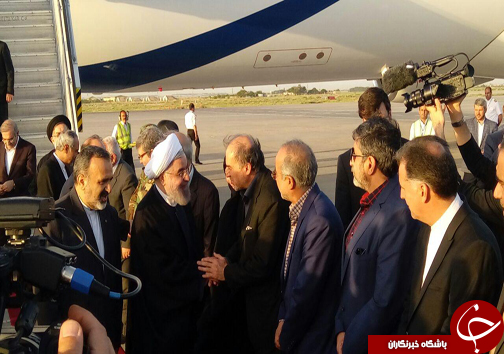 رئیس جمهور وارد مشهد شد+تصاویر
