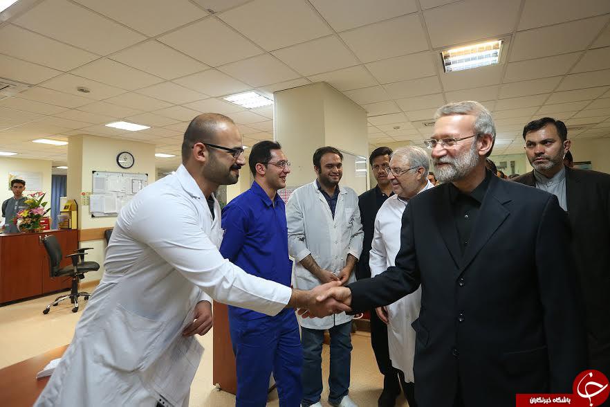عیادت رئیس مجلس از مجروحان حادثه تروریستی