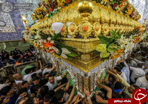 عکس/ گل&zwnj;آرایی حرم علوی در روز ولادت امام حسن(ع)