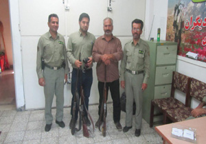 دستگیری شکارچیان غیرمجاز در آمل