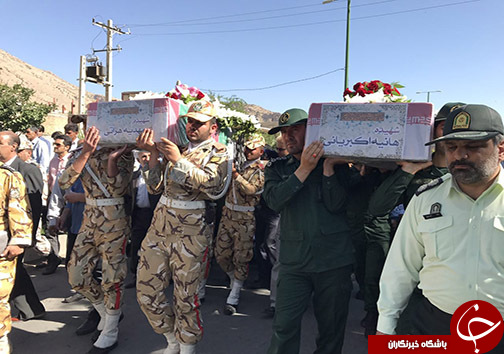تشییع با شکوه ۲ شهیده حادثه تروریستی تهران در خرم آباد+ عکس