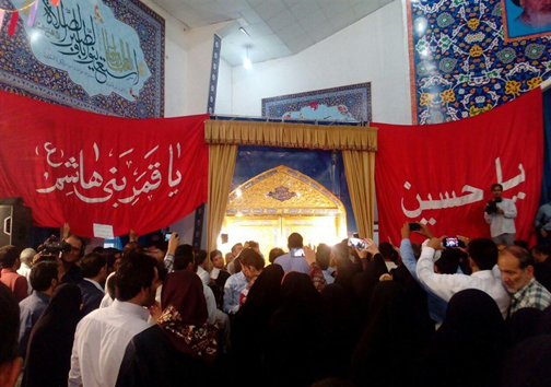 درب حرمین امامین عسکریین (ع) و ورودی سرداب امام زمان (عج) در لرستان رونمایی شد+تصاویر