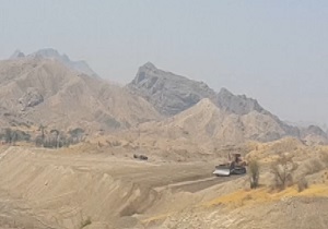 زمین خواری در بستر رودخانه برنطین +  فیلم