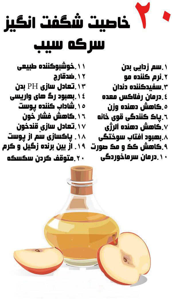 از خواص سرکه سیب غافل نشوید+ اینفوگرافی