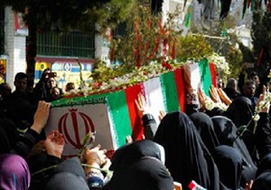تشییع پیکر شهید حادثه تروریستی در میناب