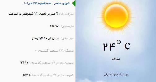 آب و هوا - آذربایجان شرقی 23 خرداد ماه  96
