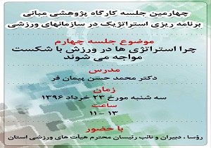 برگزاری چهارمین جلسه کارگاه آموزشی مبانی برنامه ریزی استراتژیک
