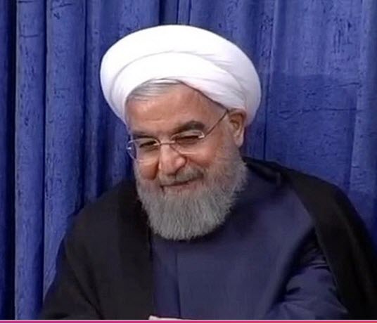 فیلم واکنش رییس جمهور به قسمتی از صحبت های رهبر انقلاب