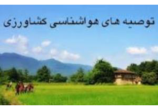 توصیه های کارشناسان هواشناسی گلستان به کشاورزان