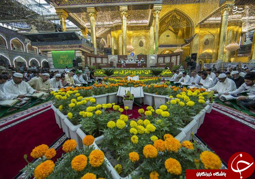 عکس/ جزء خوانی قرآن کریم در حرم حضرت عباس(ع)