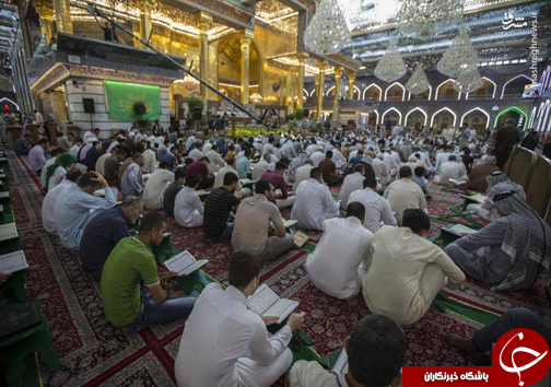 عکس/ جزء خوانی قرآن کریم در حرم حضرت عباس(ع)