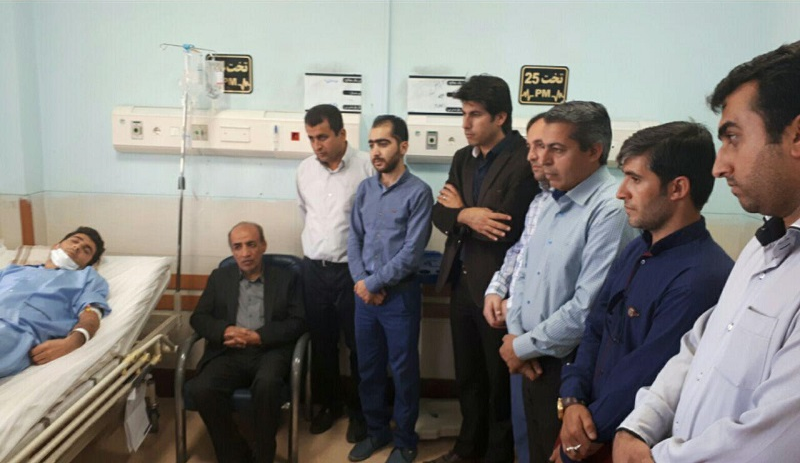 عیادت اهالی مطبوعات از فرزند دلسوز مانشت
