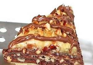طرز تهیه&zwnj;ی باقلوای شکلاتی