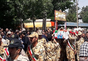 تشییع پیکر جانباز شهید در کرمانشاه