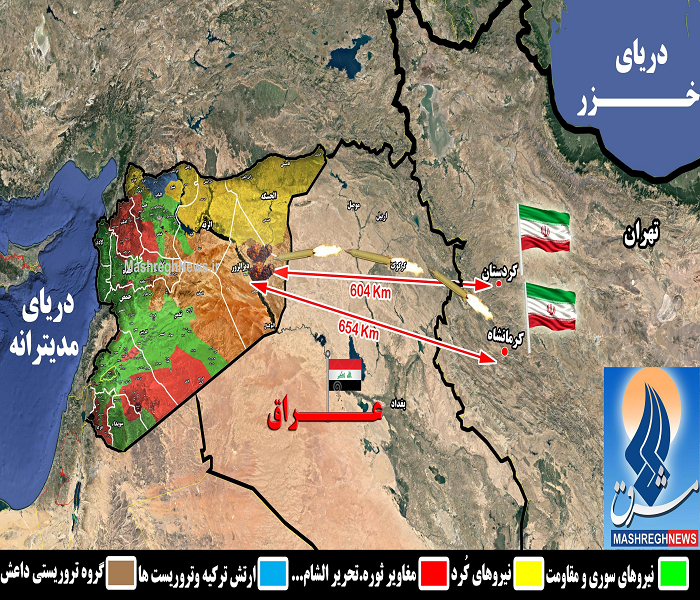 گزارش میدانی از حمله موشکی ایران به مواضع داعش در استان دیرالزور سوریه/ کدام پایگاه&zwnj;های داعش در دیرالزور واقع شده است؟ +نقشه