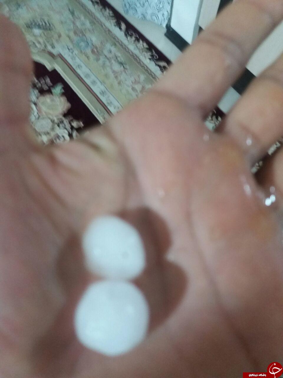 بارش تگرگ در بجنورد + تصاویر