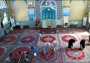 استقبال از ماه رمضان با غبارروبی مساجد