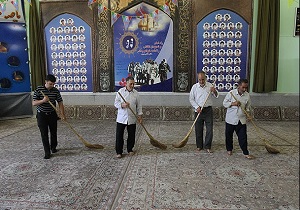 غبارروبی ۷۶۰ مسجد شهرستان یزد در دهه آخر ماه شعبان المعظم