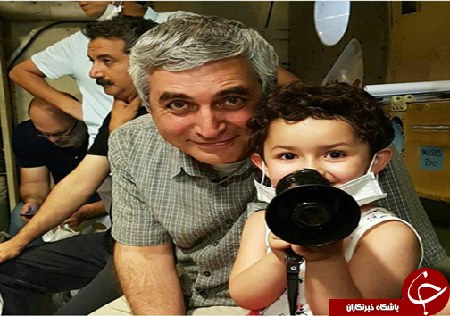 حاتمی کیا و نوه&zwnj;اش به وقت شام + عکس