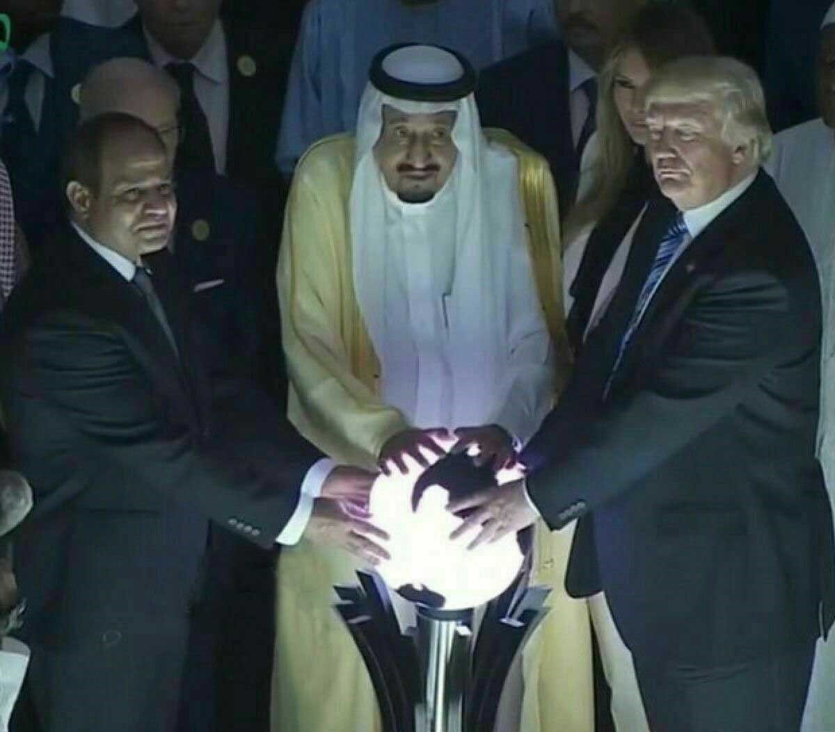 احضار روح توسط ترامپ و پادشاه عربستان &rlm;