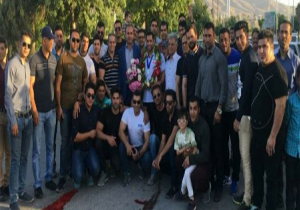 آئین استقبال از نائب قهرمان پرورش اندام آسیا