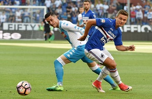 سمپدوریا 2 - ناپولی 4/آتش بازی پارتنوپی برای دوم شدن کافی نبود