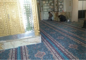 اهدای فرش به حرم امامزادگان حلیمه و حکیمه خاتون (س)