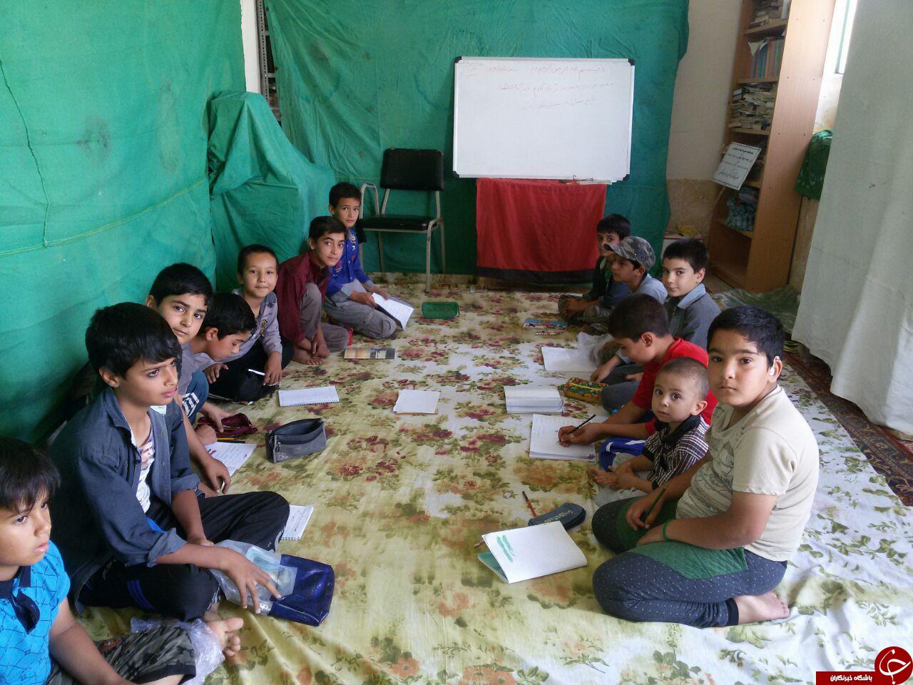 جلسات قرائت قرآن نونهالات در روستای کاغذی + تصاویر