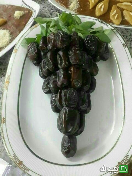 10 ایده تزیین خرما برای سفره افطار