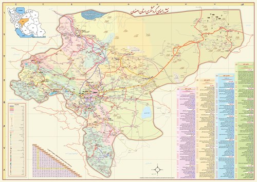 نقشه استان اصفهان