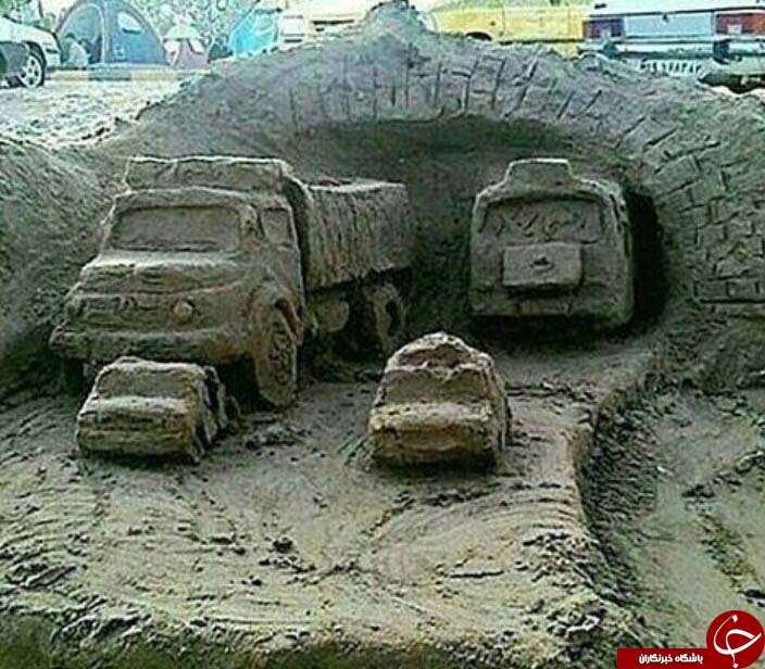 مهارت یک هنرمند در ساخت مجسمه&zwnj;هایی از شن و ماسه + فیلم