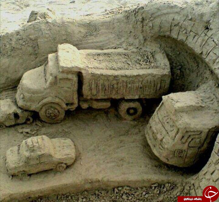 مهارت یک هنرمند در ساخت مجسمه&zwnj;هایی از شن و ماسه + فیلم