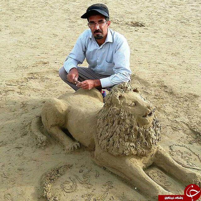 مهارت یک هنرمند در ساخت مجسمه&zwnj;هایی از شن و ماسه + فیلم