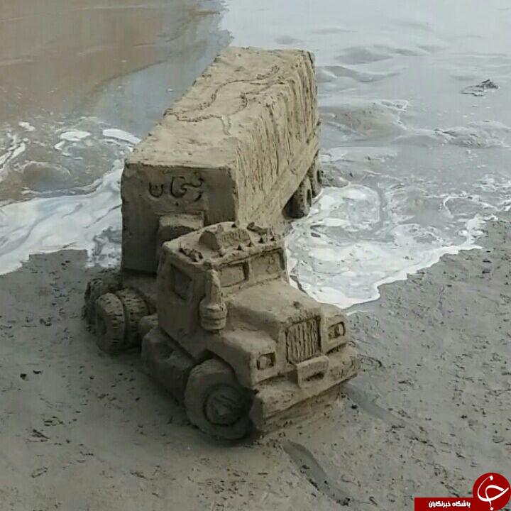مهارت یک هنرمند در ساخت مجسمه&zwnj;هایی از شن و ماسه + فیلم
