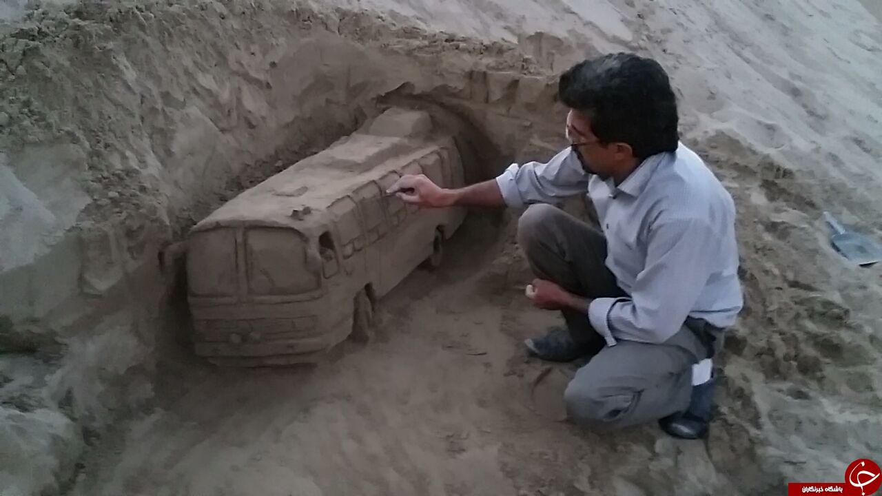مهارت یک هنرمند در ساخت مجسمه&zwnj;هایی از شن و ماسه + فیلم