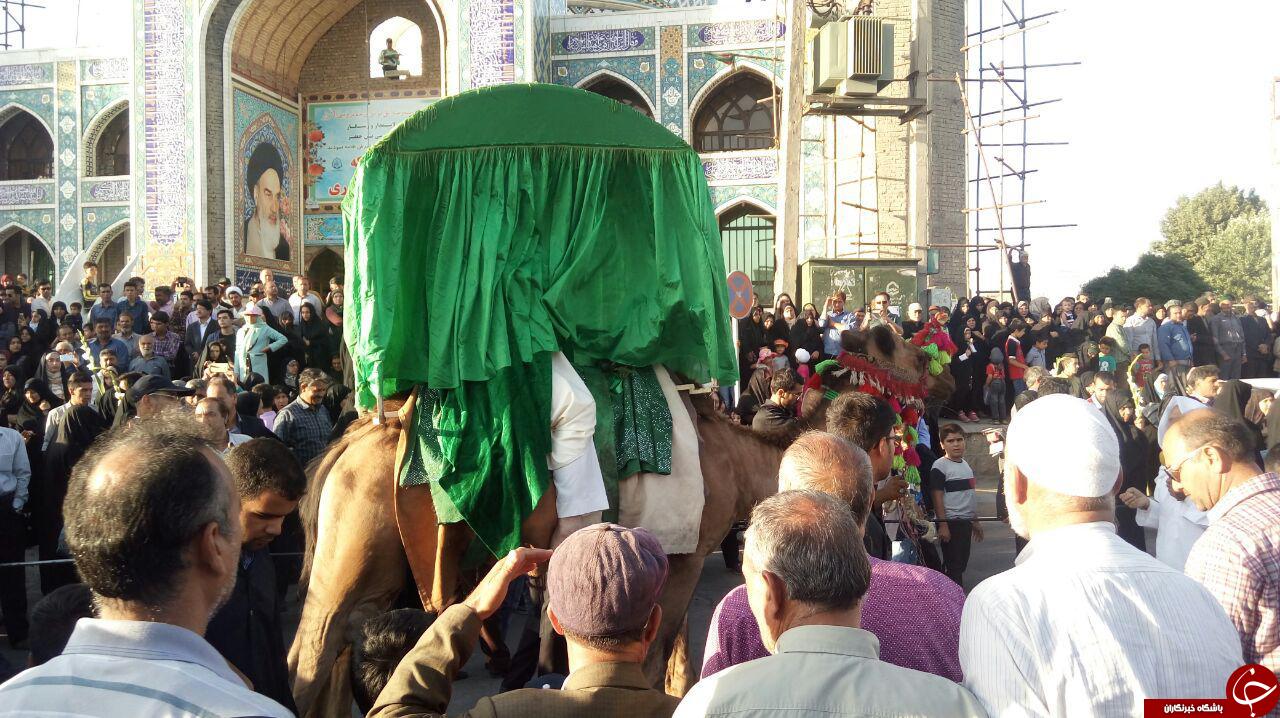 استقبال مردم در سالروز ورود امام رضا(ع) به نیشابور + تصاویر
