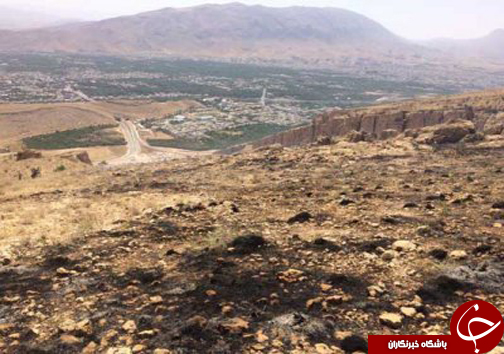 مهار آتش سوزی در ارتفاعات کوهسار مهدی + تصاویر