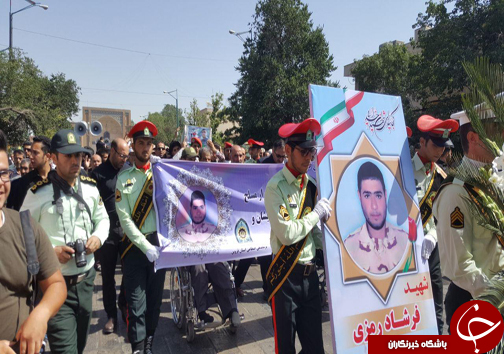 تشییع پیکر مرزبان شهید در قزوین+ تصاویر
