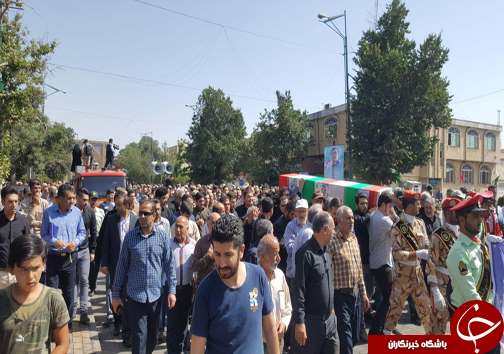 تشییع پیکر مرزبان شهید در قزوین+ تصاویر