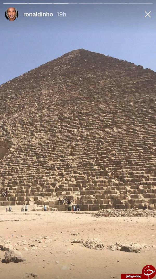 رونالدینیو به بازدید اهرام مصر رفت + تصاویر