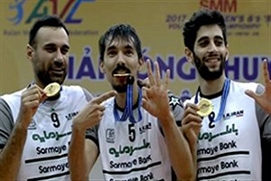 جشن قهرمانی بانک سرمایه در والیبال جام باشگاه های آسیا + فیلم