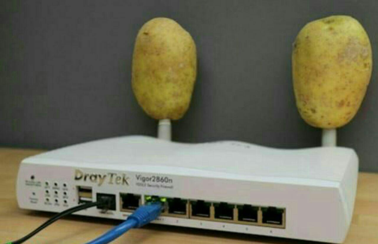 در کنار Wi-Fi سیب زمینی قرار دهید