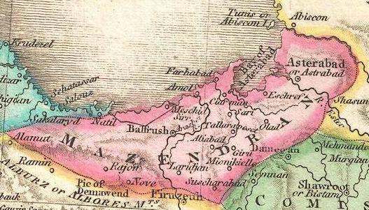 نقشه استان مازندران