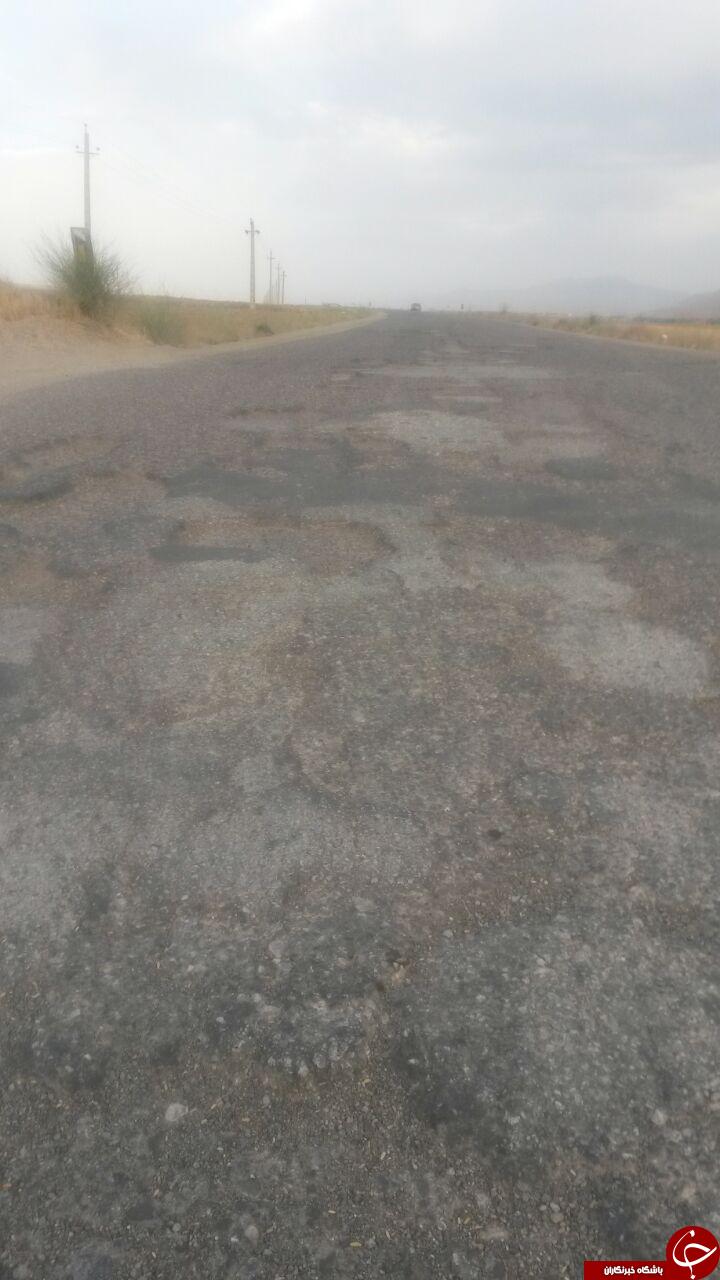 جاده پر دست&zwnj;انداز نوبران - جوشقان + تصاویر