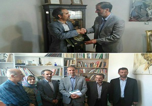 دیدار شهردار با هنرمند کاریکاتوریست اردبیلی