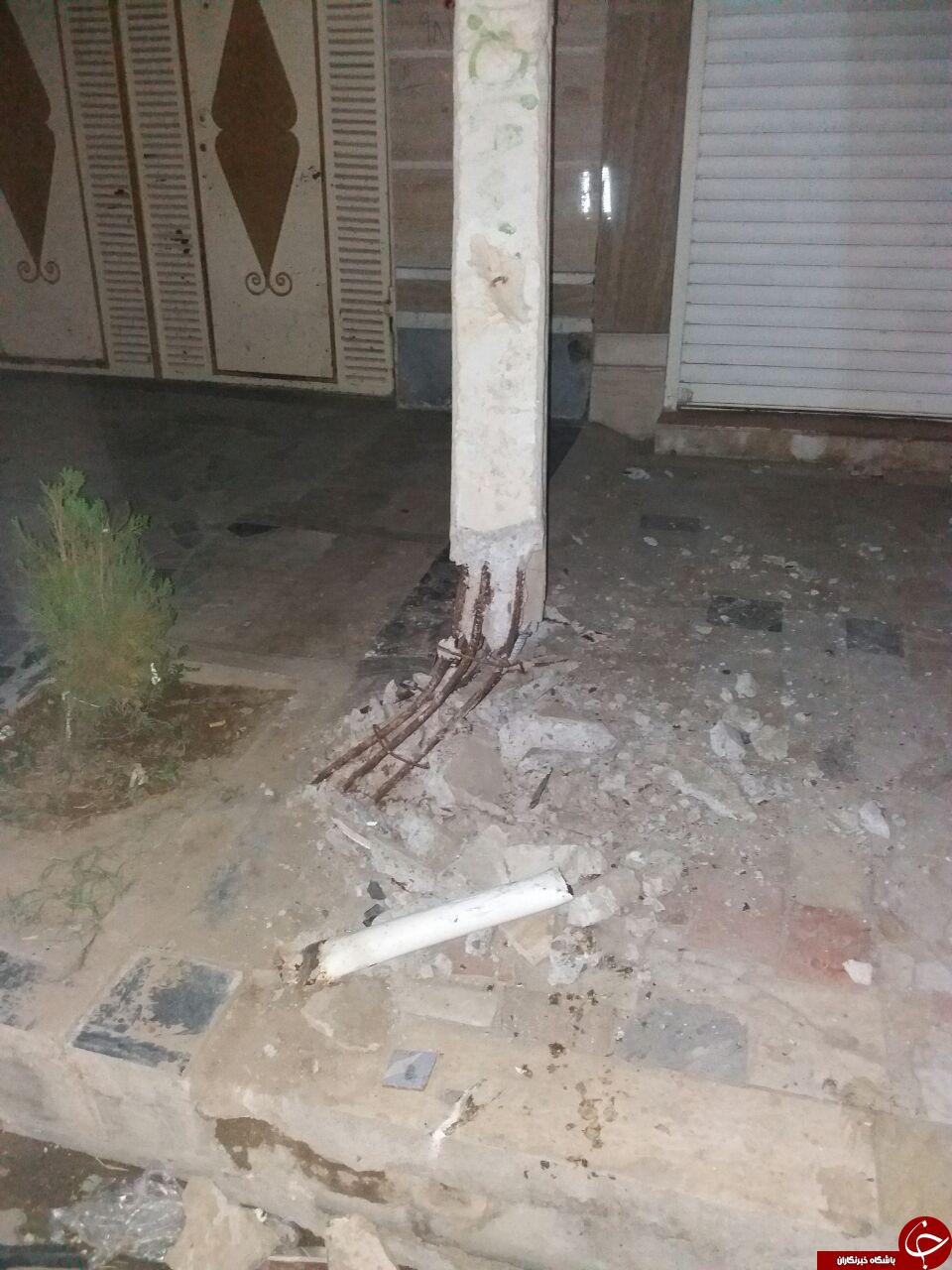 تیربرق خودرو را له کرد + تصاویر
