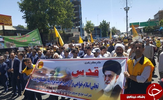 طنین صدای مرگ بر اسراییل در استان