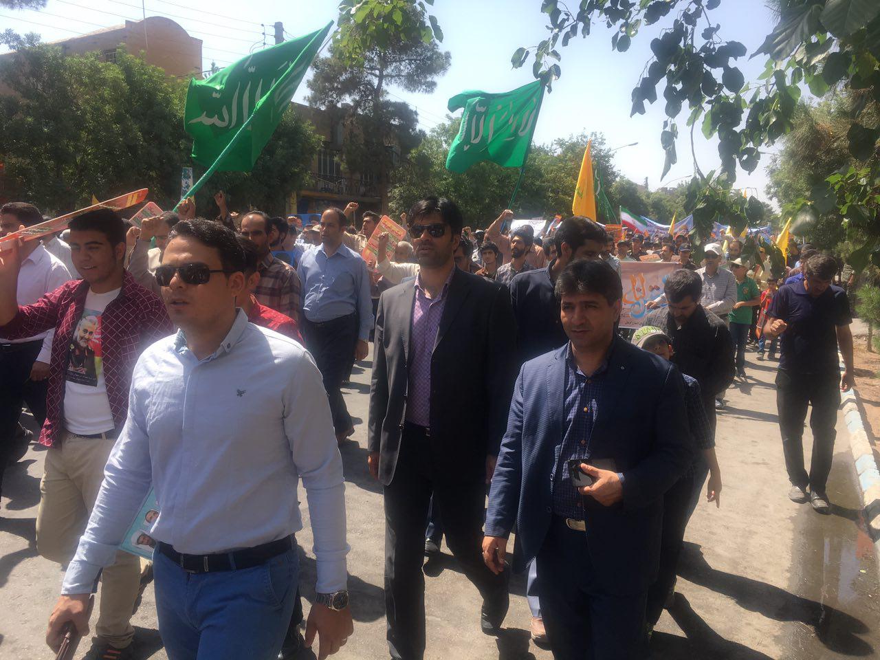 حضور پرشور ورزشکاران کرمانی در راهپیمایی روز قدس
